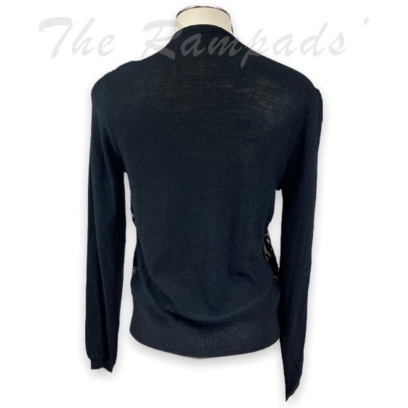 NWOT Donna Karan NY Floral Lace Button Up Banded Waist Cardigan Size Med… - Picture 5 of 9